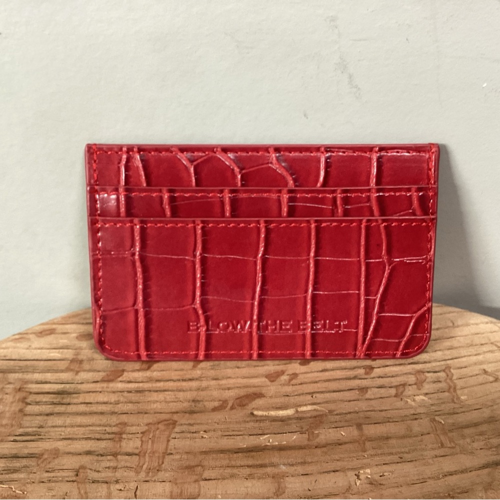 🔴 B-Low The Belt - Faux Croc / Snakeskin Wallet - Credit Card Holder - New Red - Picture 4 of 9